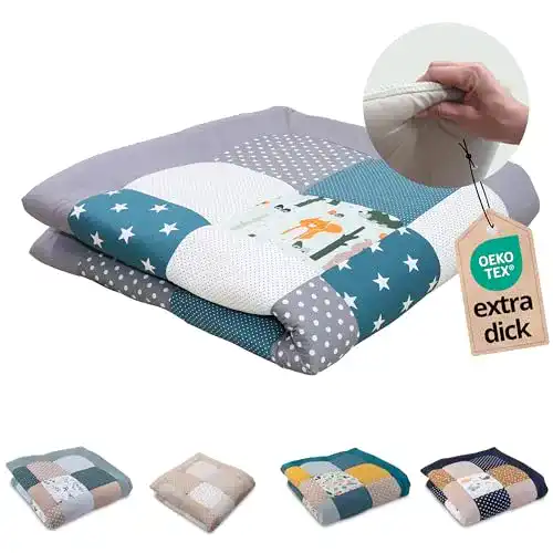 Krabbelmatte ULLENBOOM ® Baby Krabbeldecke 120×120 cm