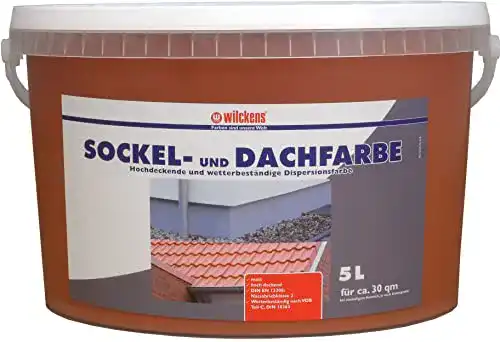 Dachbeschichtung Wilckens Sockel- & Dachfarbe Ziegelrot 5 Liter