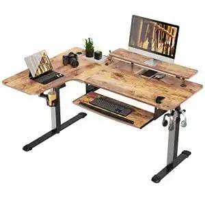 Eckschreibtisch höhenverstellbar EUREKA ERGONOMIC