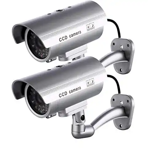 Kamera-Attrappe CYYSHR 2 Stück Kamera Attrappe mit LED-Licht
