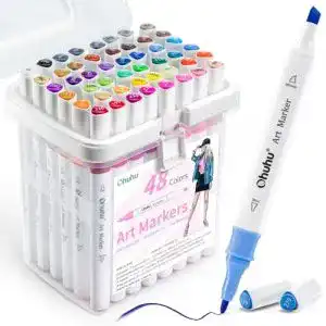 Graffiti-Stifte Ohuhu Alkoholmarker Stifte 48 Farben, Marker Stifte