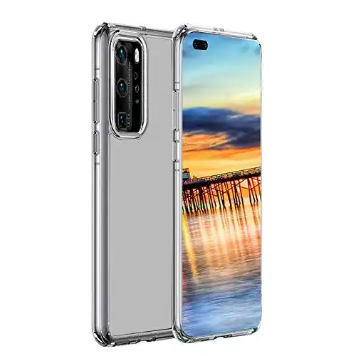 Huawei-P40-Pro-Hülle Ylife, Transparent TPU Silikon Handyhülle