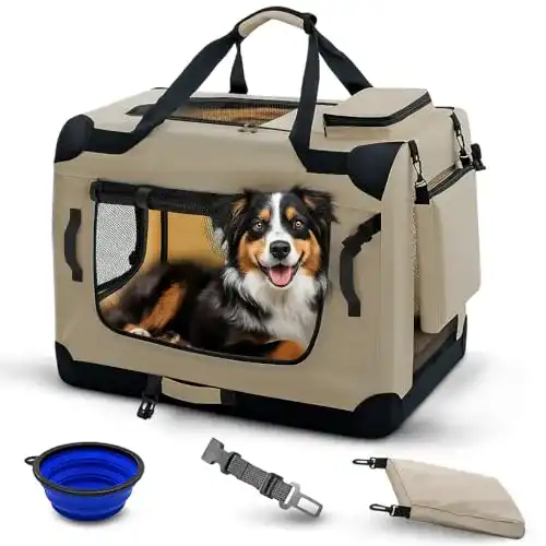 Hundetragetasche PET VIOLET Transportbox faltbar 70x52x50 cm