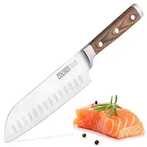 Santokumesser Zolmer Profi, Scharf, Edelstahl und Pakka Holz
