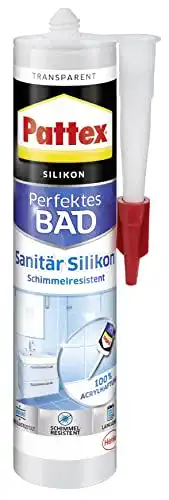 Die beste Sanitärsilikon Pattex Silikon Dusche & Bad, transparent, 300 ml 2026 Test Bestseller Sanitärsilikon Pattex Silikon Dusche & Bad, transparent, 300 ml