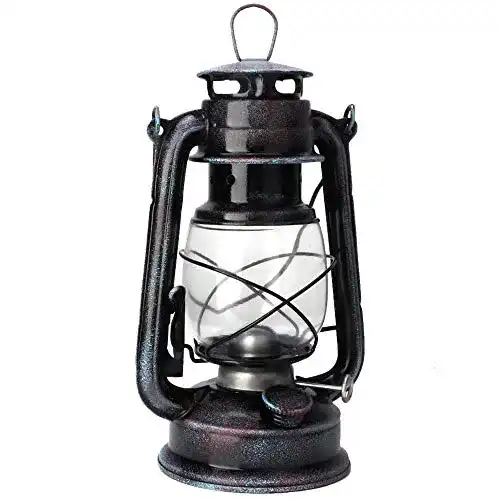 Petroleumlampe POFET Vintage Sturmlaterne, Rot