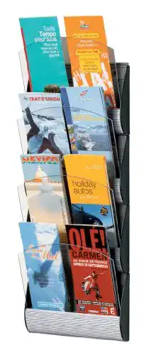 Prospekthalter Paperflow Maxi-System-Wanddisplay, 4 Fächer