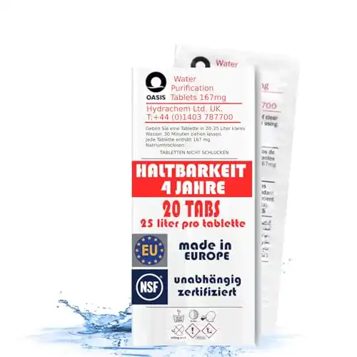 Wasseraufbereitungstabletten Oasis Wasserreinigungstabletten