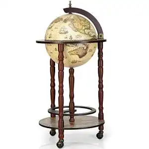 Globus-Bar GOPLUS Globus Bar Barwagen, mit Rollen, 88 x 45 cm