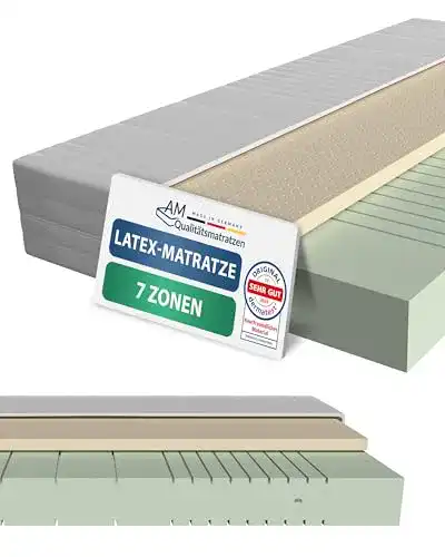 Latex-Matratze 90×200 AM Qualitätsmatratzen H3 – Hochwertige