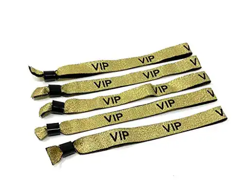 Einlassband Twist4 VIP Stoff Einlassbänder VIP, 25, gold/schwarz