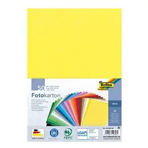 Fotokarton folia 614/50 99 – Mix, DIN A4, 300 g/m², 50 Blatt