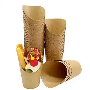 Pommestüten MonLiya 14oz Kraftpapier Becher Halter, 50 Stück