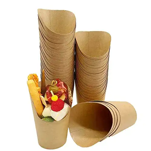 Pommestüten MonLiya 14oz Kraftpapier Becher Halter, 50 Stück