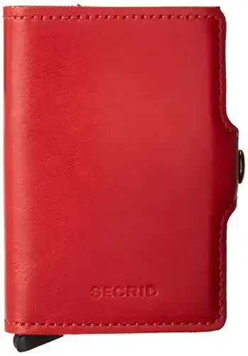 Secrid-Wallet Secrid Twin Wallet Echtleder mit RFID-Schutz, rot