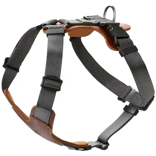 Hundegeschirr Hunter HUNTER AALBORG MIXED, S, cognac/grau