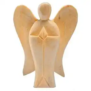 Engel aus Holz TEMPELWELT Deko Figur Schutzengel Erzengel