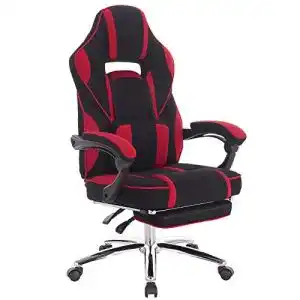 Woltu-Gaming-Stuhl WOLTU mit Fußstütze, Stoffbezug