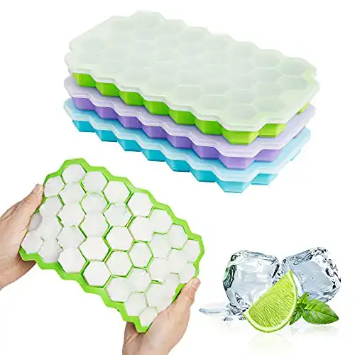 Eiswürfelform mit Deckel PONSEY Eiswürfelform 3er Pack, Silikon