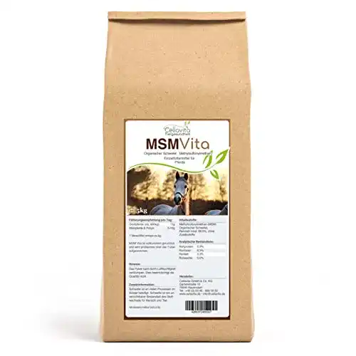 MSM Pferd Cellavita | MSM – Organischer Schwefel – 5 kg für Pferde