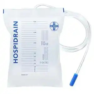 Urinbeutel AIESI ® 2000 ml 90 cm ohne Ablaufventil HOSPIDRAIN