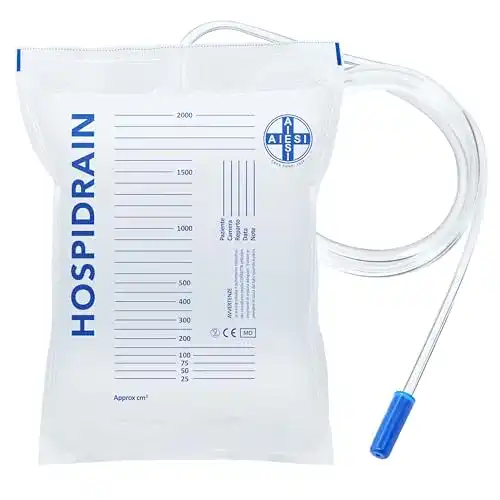 Urinbeutel AIESI ® 2000 ml 90 cm ohne Ablaufventil HOSPIDRAIN