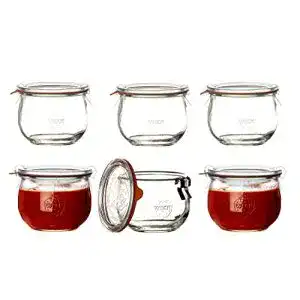 Weckgläser Weck luftdicht Clip-Close versiegelt Tulip 580 ml Tiegel
