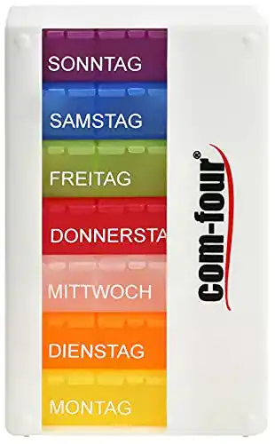 Medikamentendosierer com-four ® 7 Tage, Besser LESBAR