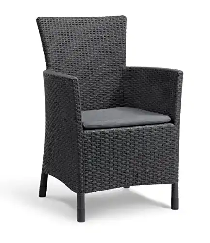 Rattansessel Allibert ” by Keter” Iowa, flache Rattanoptik