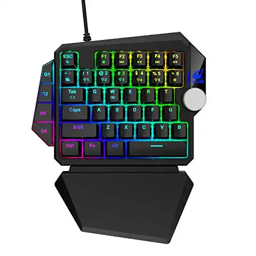Einhand-Tastatur UrChoiceLtd Einhändige mechanisch, RGB