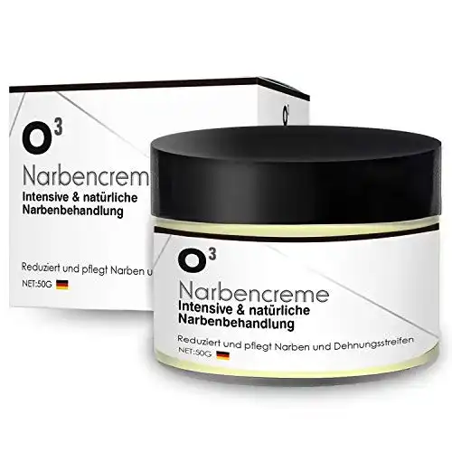 Narbenpflege O³ Narbencreme gegen Narben u. Dehnungsstreifen
