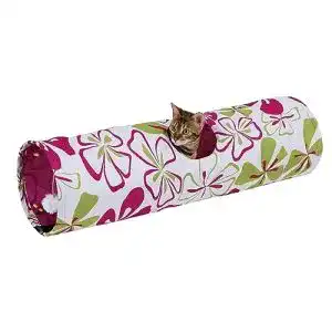 Katzenspielzeug Kerbl 82638 Katzentunnel Flower mit Raschelfolie