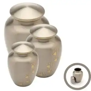Tierurne Urns UK Matlock Gedenkurne für Haustiere, Zinnoptik