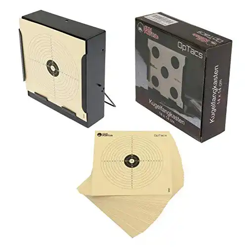 Kugelfang OpTacs Scheibenkasten 14×14 cm Flach aus Metall