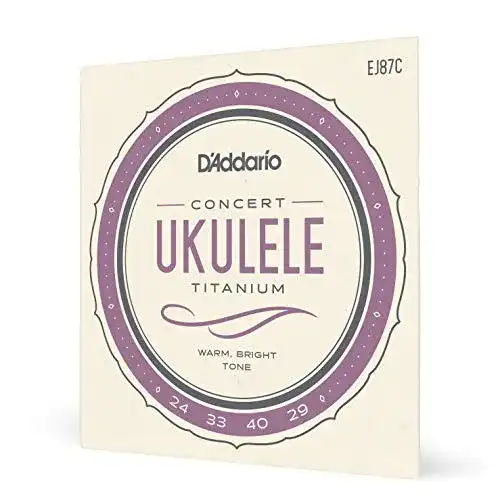 Ukulele-Saiten D’Addario EJ87C Saitensatz Titanium Concert