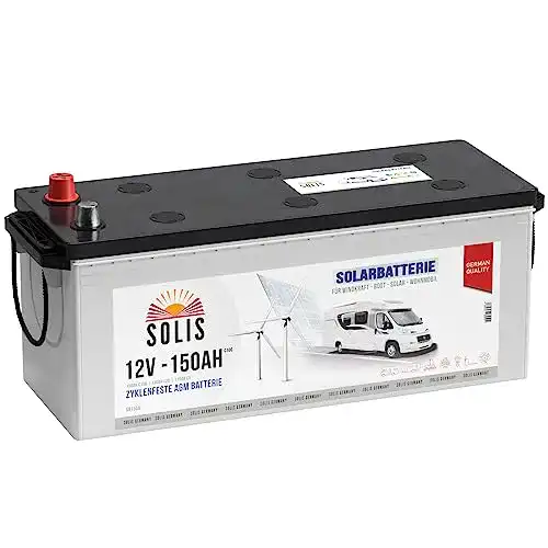 AGM-Batterie 150Ah SOLIS Solarbatterie 12V