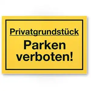 Parkverbotsschild Komma Security Privatgrundstück