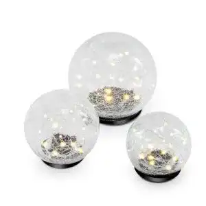 Solarkugel Esotec Solar Leuchtkugel 3er-Set “Golden Balls”