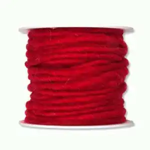 Filzschnur Bellaflor Wollschnur mit Jute Weinrot 5mm 10m