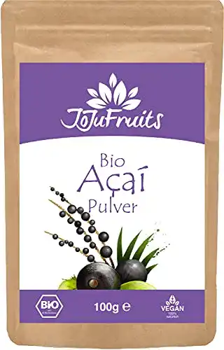 Acai-Pulver JoJu Fruits Acai Pulver Bio (100g) glutenfrei, laktosefrei