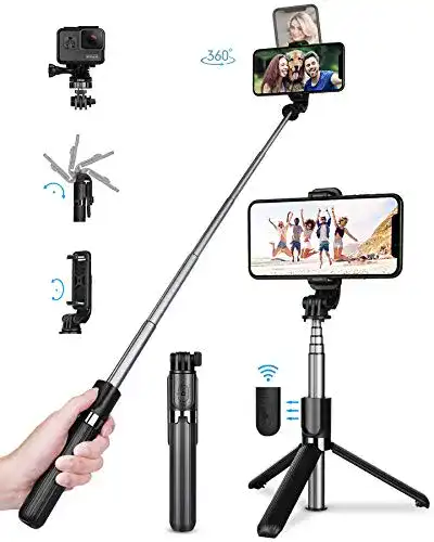 Selfie-Stick TVACHE Bluetooth Selfie Stick Stativ, 4 in 1 Erweiterbar