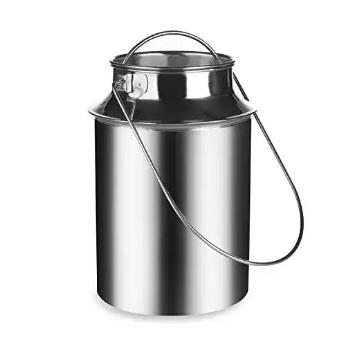 Milchkanne kaese-selber.de Edelstahl mit Deckel, 3 Liter