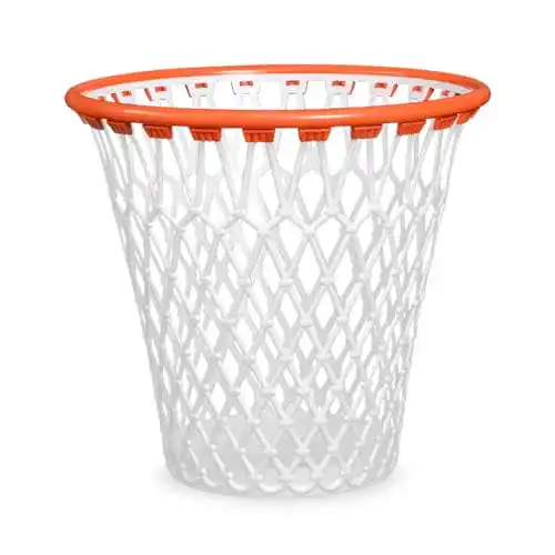 Papierkorb balvi, Basket, Look eines Basketballkorbs, weiß