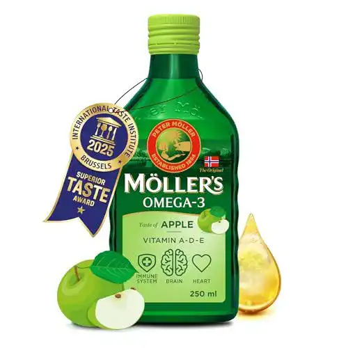 Lebertran MÖLLER’S Möller’s Omega 3 Öl, Apfel, 250 ML