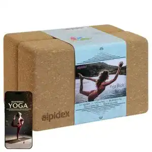 Yogablock Kork ALPIDEX 2er Set ökologisch und nachhaltig