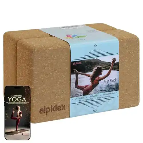 Yogablock Kork ALPIDEX 2er Set ökologisch und nachhaltig