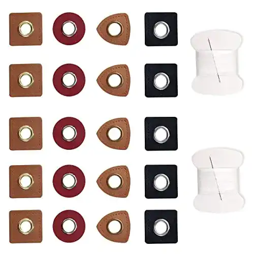 Ösen-Patches WACH AUF Ösen Kunstleder 40 PCS Leder Ösen