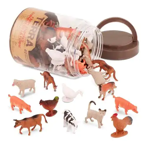 Bauernhoftiere Terra by Battat Terra 60-teilig Tierfiguren Set