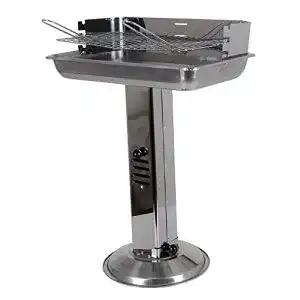 Säulengrill Edelstahl Garden Pleasure Grill Holzkohle Säulengrill