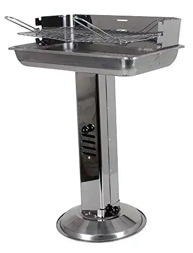 Säulengrill Edelstahl Garden Pleasure Grill Holzkohle Säulengrill